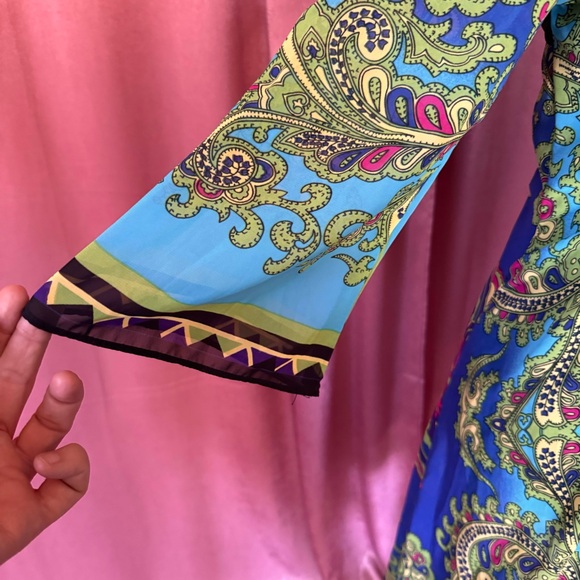 Sheer boho tunic dress by Rubber Ducky. SZ S - Picture 4 of 9